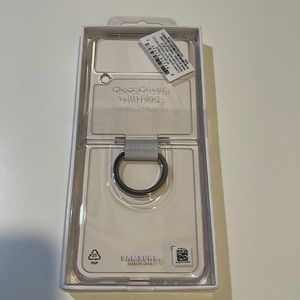 【Phone Case 】Clear Cover with Ring for Samsung Galaxy Z Flip3 - Transparent